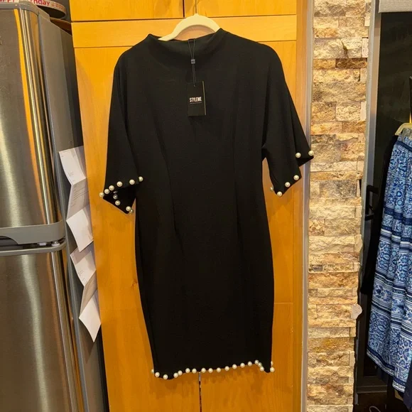 Pearl Trim Cocktail Dress - Picture 2 of 7